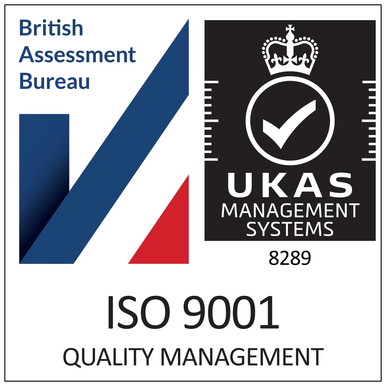 ISO 9001 quality-management artwork from the original announcement