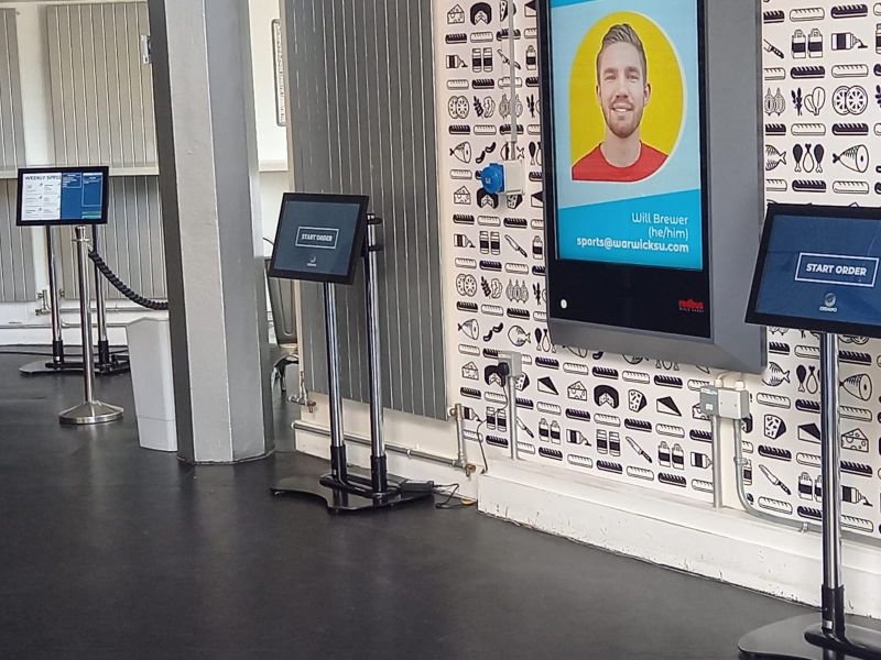 Self-ordering kiosk shown in the original AD Series Ordamo project report